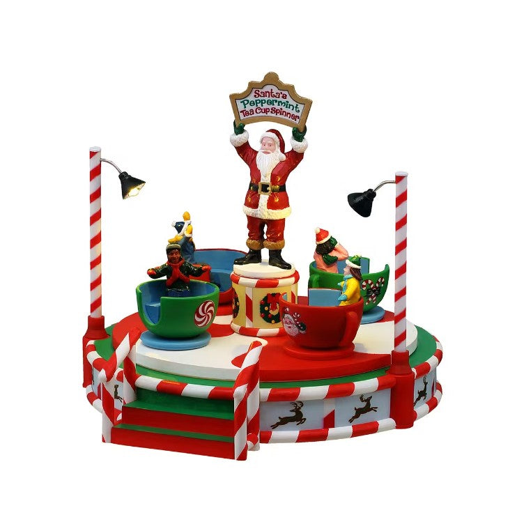Santa's Peppermint Teacup Spinner