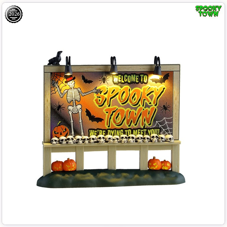 Welcome To Spooky Town Sign