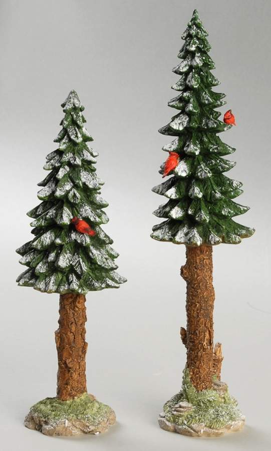 Village Towering Pines (Set of 2)