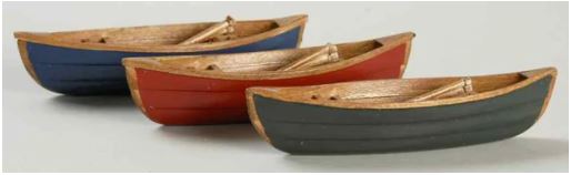 Village Wooden Canoes (Set of 3)