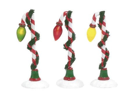 Vintage Christmas Lights Street Lights (Set of 3)