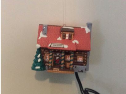 "Pinewood Log Cabin" With Pigtail Light