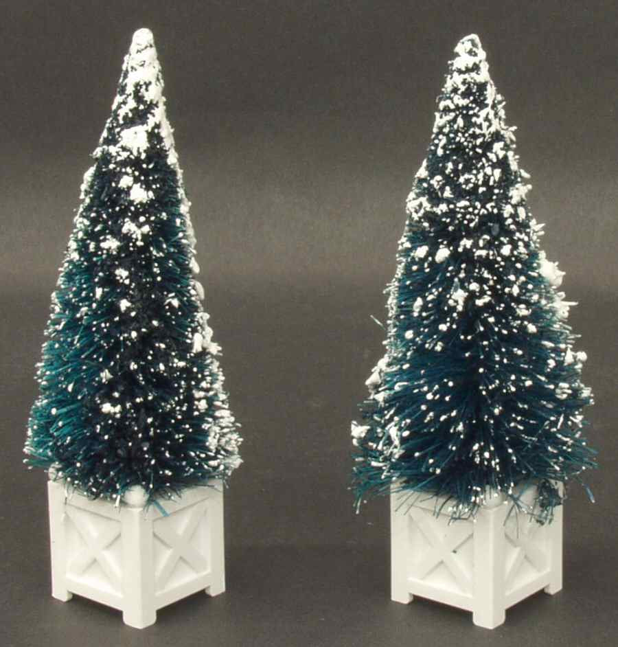 Village Potted Topiary Pair