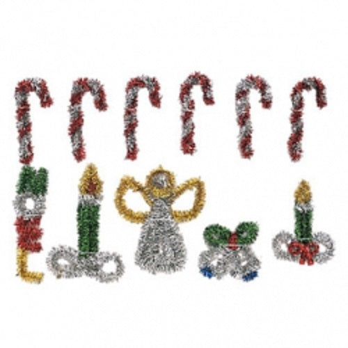 Holiday Tinsel Trims (Set of 11)