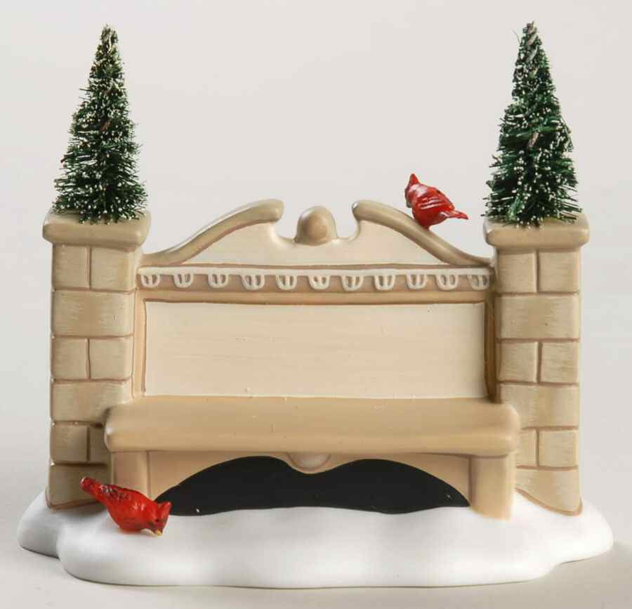 Village Sign And Bench