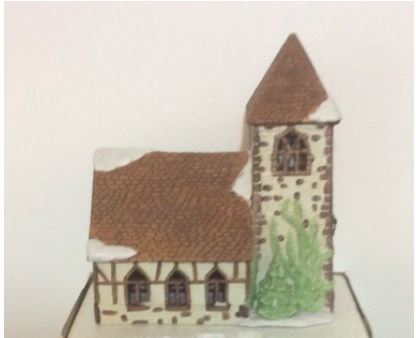 Dicken's Village Church (Cream and Yellow Version)