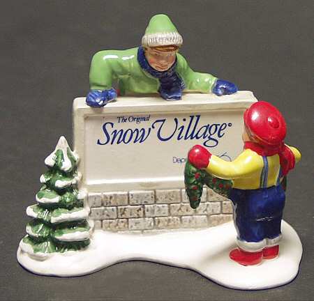 Kids Decorating the Village Sign