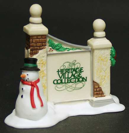 Village Sign With Snowman