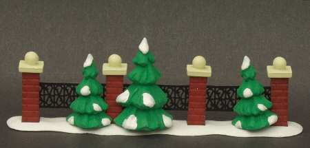 Tree-Lined Courtyard Fence