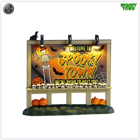 Welcome To Spooky Town Sign