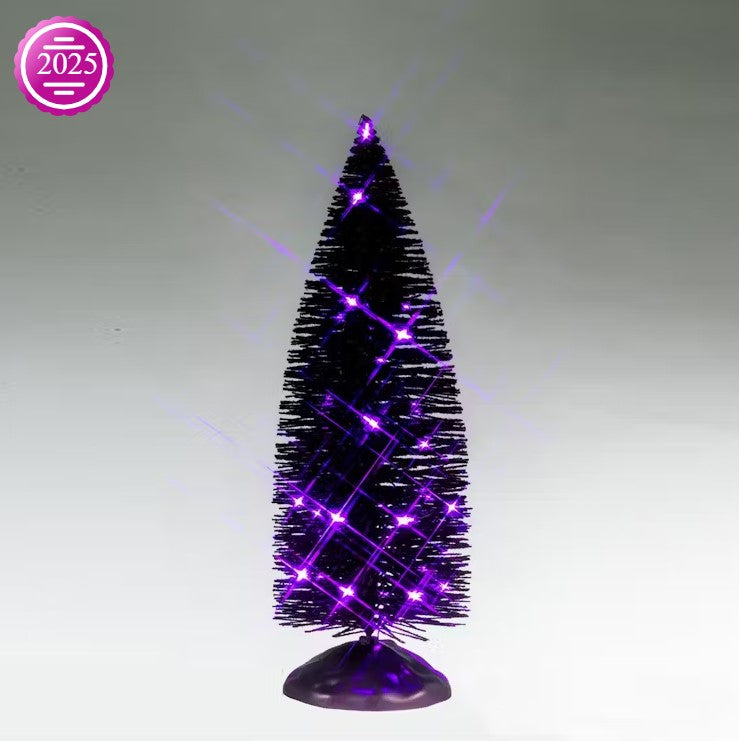 Black Bristle Tree With Purple Lights