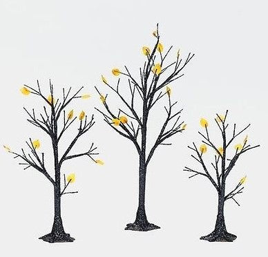 Spooky Black Glitter Trees