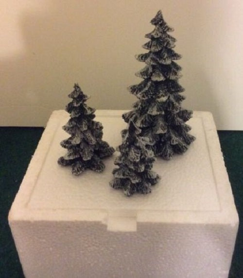 Cold Cast Porcelain Evergreen Trees (Set of 3)