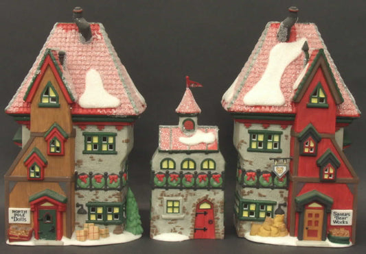 North Pole Dolls & Santa's Bear Works (Set of 3)