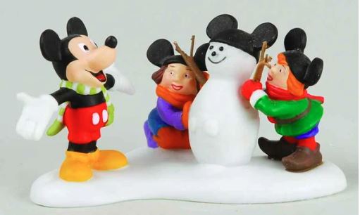 Mickey Builds A Snowman