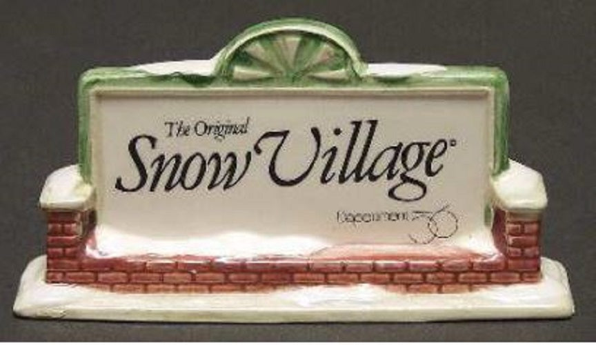 Snow Village Promotional Sign