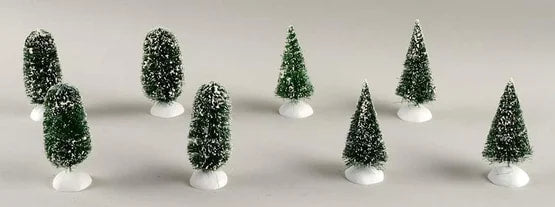 Village Frosted Topiary (Set of 8, Assorted Large)